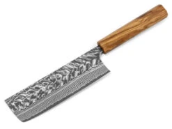 Damastmesser Nakiri 165 SG2, 63 Lagen, Olive -EisenKunst Verkäufe damastmesser bunka 170 yoshimi kato kurosome 30 lagen 1 1