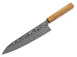 Damastmesser Gyuto 210 SG2, 63 Lagen, Olive -EisenKunst Verkäufe damastmesser gyuto 210 sg2 63 lagen olive 1