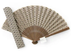 Handfächer Asanoha, Beige -EisenKunst Verkäufe handfaecher asanoha beige 1