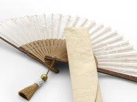 Handfächer Eien, Beige 6 Handfächer Eien, Beige – Bild 4