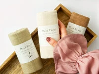 Handtücher Aus Japan, Bio-Baumwolle, Ivory, 36cm X 85cm 5 Handtücher Aus Japan, Bio-Baumwolle, Ivory, 36cm X 85cm – Bild 3