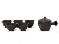 Japanisches Teeservice, 6-teilig, Kyusu Tokoname Sendan Kaku 5 Japanisches Teeservice, 6-teilig, Kyusu Tokoname Sendan Kaku – Bild 3