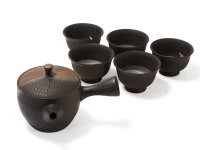 Japanisches Teeservice, 6-teilig, Kyusu Tokoname Sendan Kaku 6 Japanisches Teeservice, 6-teilig, Kyusu Tokoname Sendan Kaku – Bild 4