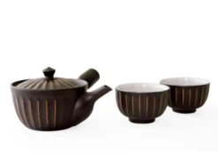 Japanisches Teeservice Kiku Kokudei, 3-teilig, Banko Yaki -EisenKunst Verkäufe japanisches teeservice kiku kokudei 3 teilig banko yaki 1