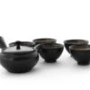Japanisches Teeservice Kuro Hiramaru, 6-teilig