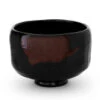 Matcha Schale Raku Schwarz, Kyoto Japan