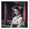 Wandbild Geisha #2, Farbig, 1:1 -EisenKunst Verkäufe wandbild geisha 2 farbig 1 1 17