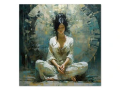 Wandbild Zazen #2, Japanische Meditation, Farbig, 1:1 -EisenKunst Verkäufe wandbild zazen 2 japanische meditation farbig 1 1 17 1