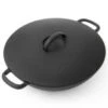 Wok Pfanne / Topf, Gusseisen Mit Deckel, 2 Größen -EisenKunst Verkäufe wok pfanne topf gusseisen mit deckel 2 groessen